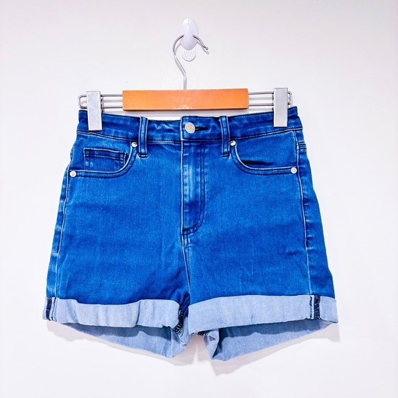 GUESS Blue mid-rise denim shorts - Picture 1 of 6